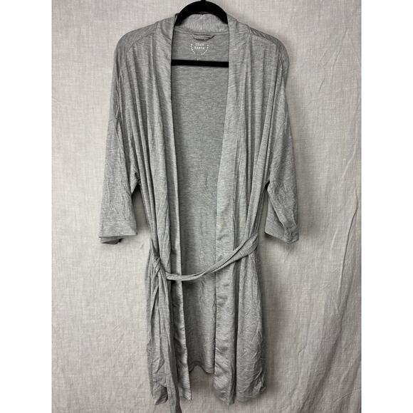Excellent Cozy Earth Womens Grey Bamboo Kimono Robe Large - Picture 1 of 7